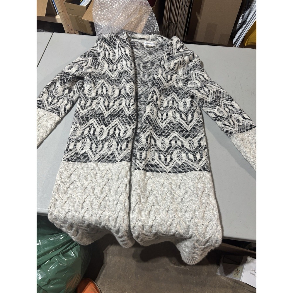 TravelSmith Womens M Longline Cardigan Sweater Fair‎ Isle Layering Cozy